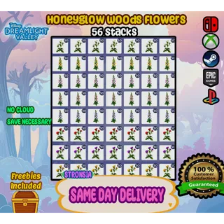 56 Stacks Honeyglow Woods DLC Flowers 💎SAME DAY DELIVERY 💎