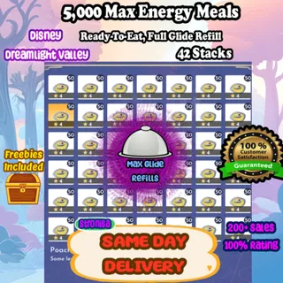 42 Stacks of Max Energy Glide Meals + Extras 💎 Disney Dreamlight Valley 💎 SAME DAY DELIVERY💎 Food