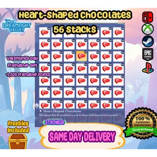 56 Stacks of Heart-Shaped Chocolates 💎SAME DAY DELIVERY 💎 