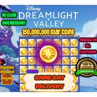 150,000,000 (150 Million) Star Coins 💎 Disney Dreamlight Valley 💎SAME DAY DELIVERY 💎