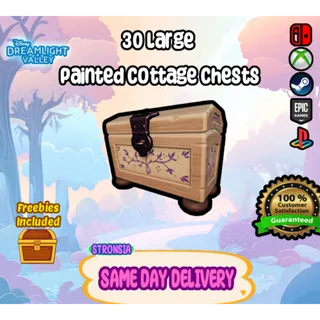 30 Large Painted Cottage Chests ✨ Disney Dreamlight Valley ✨ SAME DAY DELIVERY