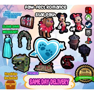 **NEW** Paw-fect Romance Star Path💎 Disney Dreamlight Valley 💎SAME DAY DELIVERY 💎