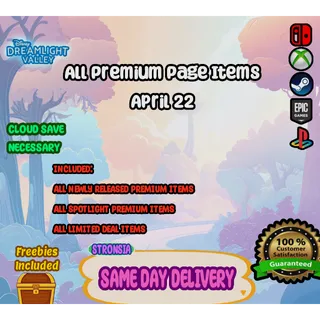 All Premium Page Items (April 22) 💎 Disney Dreamlight Valley 💎SAME DAY DELIVERY 💎