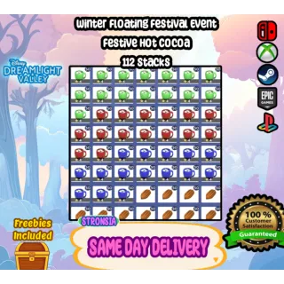 112 Stacks Festive Hot Cocoa 💎SAME DAY DELIVERY💎 Winter Floating Festival