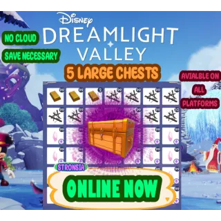 5 Large Chests✨ Disney Dreamlight Valley✨Chest Crafting Materials ✨
