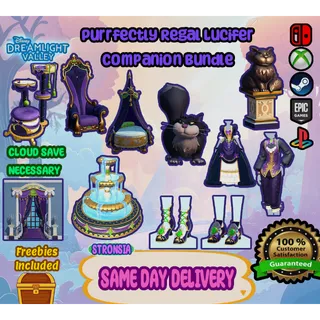 *NEW* Purrfectly Regal Lucifer Companion Bundle 💎 Disney Dreamlight Valley