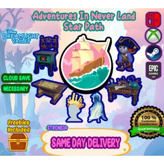 Adventures in Never Land Starpath || Disney Dreamlight Valley || Same Day Delivery