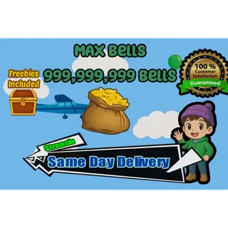MAX Bells (999,999,999 Bells) 🟢SAME DAY DELIVERY🟢100% Security ||{Freebies Included}