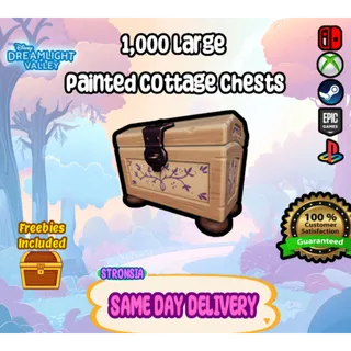 1,000 Large Painted Cottage Chests ✨ Disney Dreamlight Valley ✨ SAME DAY DELIVERY