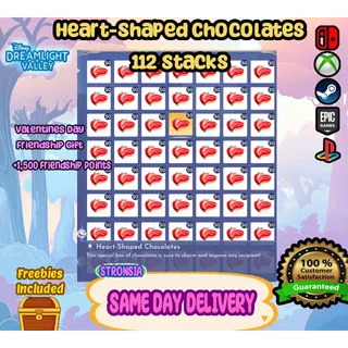 112 Stacks of Heart-Shaped Chocolates 💎SAME DAY DELIVERY 💎 