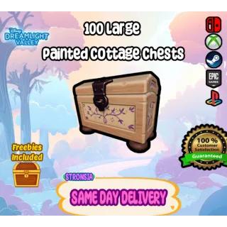 100 Large Painted Cottage Chests 🟢SAME DAY DELIVERY🟢