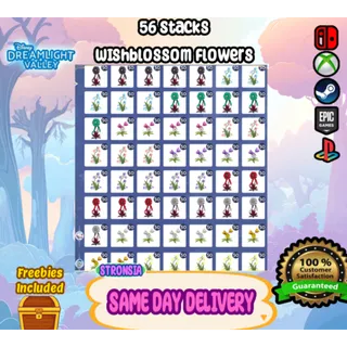 56 Stacks Wishblossom Ranch DLC Flowers 💎SAME DAY DELIVERY 💎