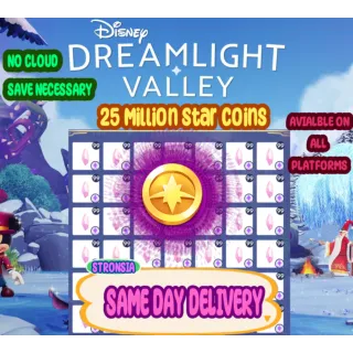 25,000,000 (25 Million) Star Coins 💎 Disney Dreamlight Valley 💎SAME DAY DELIVERY 💎