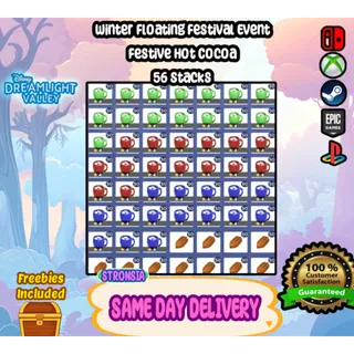 56 Stacks Festive Hot Cocoa 💎SAME DAY DELIVERY💎 Winter Floating Festival