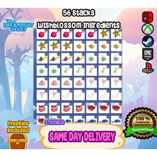 56 Stacks Wishblossom Ranch DLC Ingredients 💎SAME DAY DELIVERY 💎
