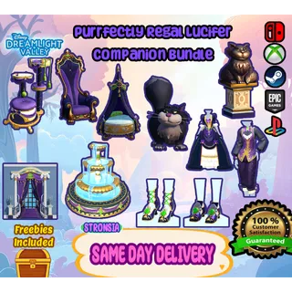 *NEW* Purrfectly Regal Lucifer Companion Bundle 💎 Disney Dreamlight Valley