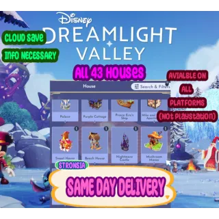 💎 All 43 Houses **Limited Sale** {READ DESCRIPTION} 💎DELIVERY TODAY💎 Disney Dreamlight Valley