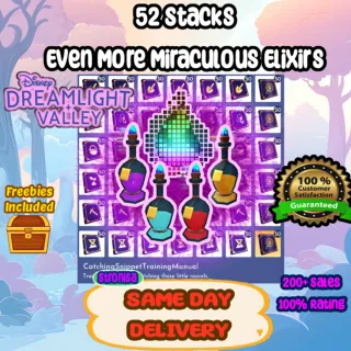 52 Stacks of Miraculous Elixirs Potions + Extras 💎 Disney Dreamlight Valley 💎 SAME DAY DELIVERY💎 Storybook Vale Eternity Isle
