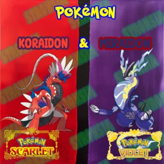 KORAIDON and MIRAIDON🟢SAME DAY DELIVERY🟢Pokémon Scarlet and Violet||Battle Ready