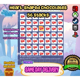 56 Stacks of Heart-Shaped Chocolates 💎SAME DAY DELIVERY 💎 