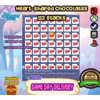 112 Stacks of Heart-Shaped Chocolates 💎SAME DAY DELIVERY 💎 