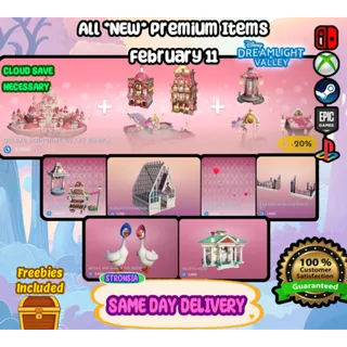 All *NEW* Premium Items (February 11)💎 Disney Dreamlight Valley 💎SAME DAY DELIVERY 💎