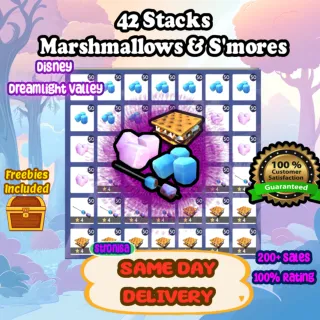42 Stacks of Marshmallows and S'mores 💎 Disney Dreamlight Valley 💎SAME DAY DELIVERY 💎 End-of-Summer Event