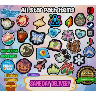 All Star Path Items 💎 SAME DAY DELIVERY 💎 Disney Dreamlight Valley