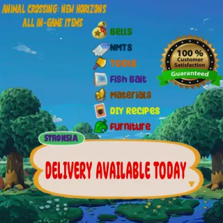 100,000 Bells🟢SAME DAY DELIVERY🟢100% Security || Animal Crossing New Horizons || ACNH ||{Freebies Included}