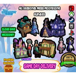Seasonal Giant Moonstone Bundles (All 6)|| Disney Dreamlight Valley || Same Day Delivery