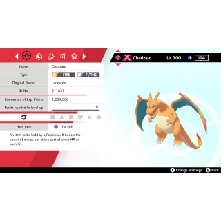 Leo's Dynamax Charizard🟢SAME DAY DELIVERY🟢 Pokémon Sword and Shield or Pokemon HOME||Battle Ready