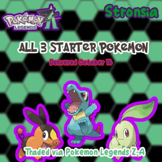 All 3 Starters || Pokemon Legends: Z-A Trade || DELIVERY AVAILABLE TODAY