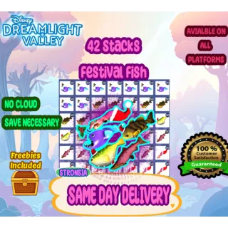 42 Festive Gift of Giving Fish 💎Disney Dreamlight Valley 💎SAME DAY DELIVERY 💎 Eternity Isle Storybook Vale