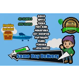 40 Stack Any Item (Freebies Included) 🟢Same Day Delivery🟢 || Furniture, Fossils, Critters, Materials, Recipes, +More! ||