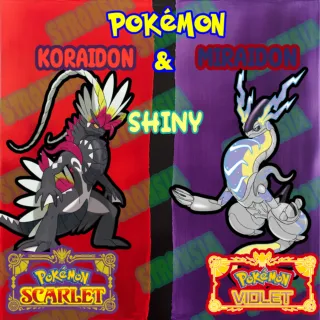 Shiny Koraidon + Shiny Miraidon (Gamestop) 🟢SAME DAY DELIVERY🟢Pokémon Scarlet and Violet