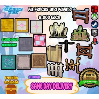 All Fences and Roads, Paths, Pavings 8,000 Each ||💎 DELIVERY TODAY 💎