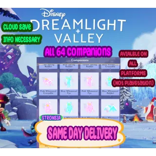 💎 All 64 Critters and Companions **Limited Sale** {READ DESCRIPTION} 💎DELIVERY TODAY💎 Disney Dreamlight Valley