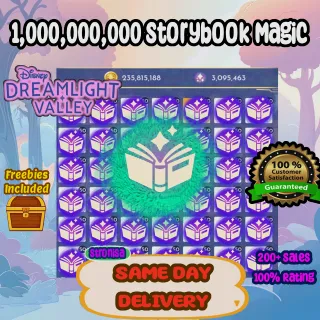 1,000,000,000 (1 Billion) Storybook Magic + Free Extras 💎 Disney Dreamlight Valley 💎 SAME DAY DELIVERY💎 Storybook Vale DLC
