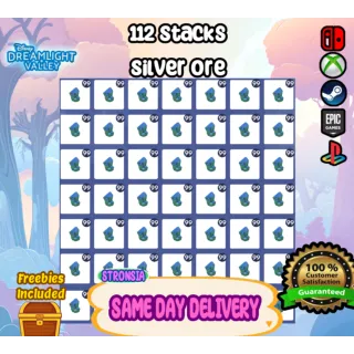 112 Stacks of Silver Ore 💎 Disney Dreamlight Valley 💎SAME DAY DELIVERY 💎 Wishblossom Ranch DLC