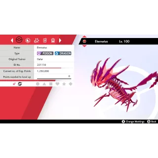 Mystery Gift Shiny Eternatus Max IVs/EVs 🟢SAME DAY DELIVERY🟢 Pokémon Sword and Shield ||Battle Ready