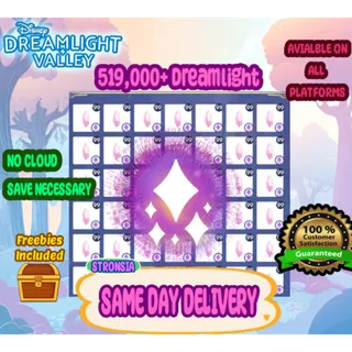 519,000 Dreamlight (Includes Freebies)  💎SAME DAY DELIVERY 💎