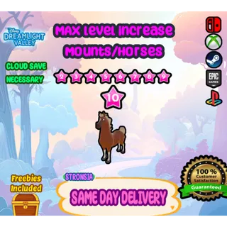 MAX Level Increase Horses/Rideable Mounts 🟢 SAME DAY DELIVERY 🟢