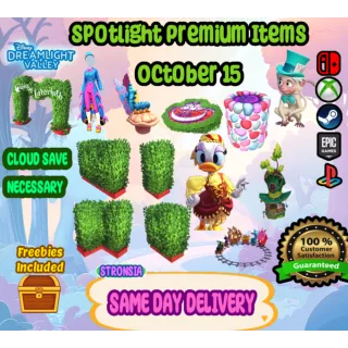 Spotlight Premium Items (October 8) 💎 Disney Dreamlight Valley 💎SAME DAY DELIVERY 💎