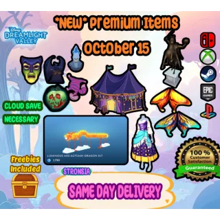 *NEW* Premium Items (October 15) 💎 Disney Dreamlight Valley 💎SAME DAY DELIVERY 💎