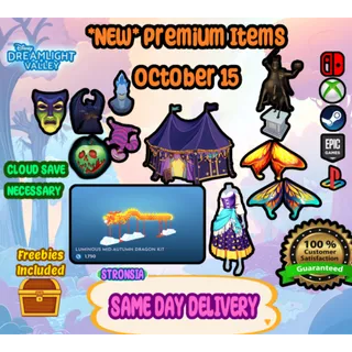 Premium Items (October 15, 2025) 💎 Disney Dreamlight Valley 💎SAME DAY DELIVERY 💎