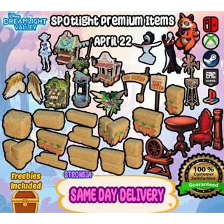 Spotlight Premium Items (April 22) 💎 Disney Dreamlight Valley 💎SAME DAY DELIVERY 💎
