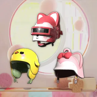 ALI THE FOX AND FRIENDS HELMET SET