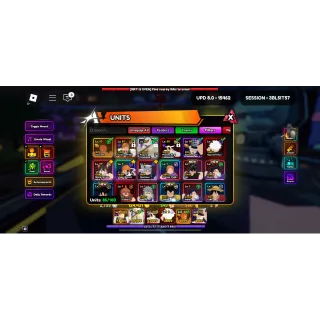 Anime Vanguards Game Account ( Koguro Monarch + Escanor Monarch + Monkey King Monarch )