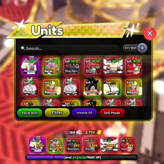 Anime Squadron account 5 unit 0.1 trait