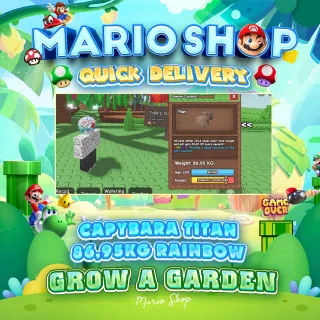 Capybara Titan 86.98kg Rainbow ( Grow A Garden )